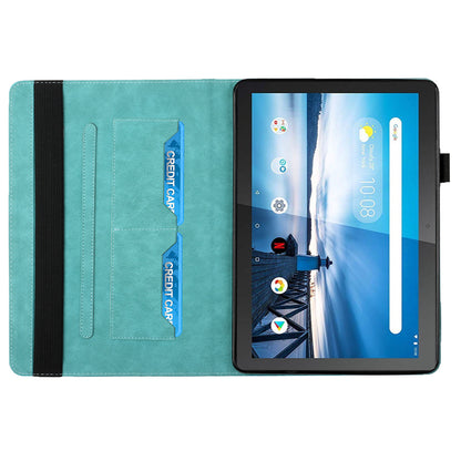 All-Inclusive Rhombus Imprinting Anti-Wear Skin-Touch PU Leather Tablet Protective Cover Case with Card Slots for Lenovo M10 FHD REL TB-X505F/X605F