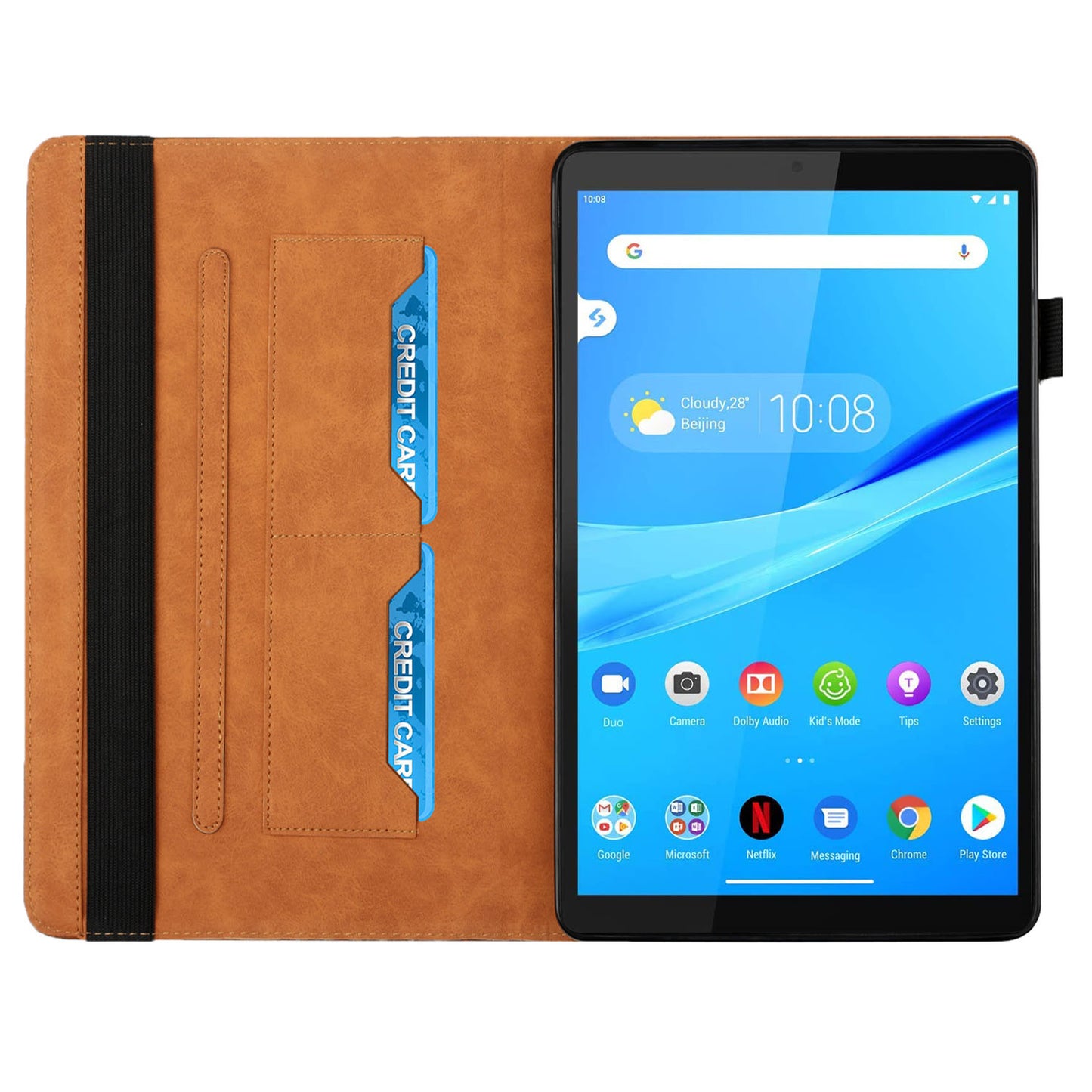 Multi-Color Rhombus Imprinting Skin-Touch PU Leather Tablet Protective Cover Case with Card Slots for Lenovo Tab M8 (FHD)/Tab M8 (2nd Gen) TB-8705F/8705X/8505X