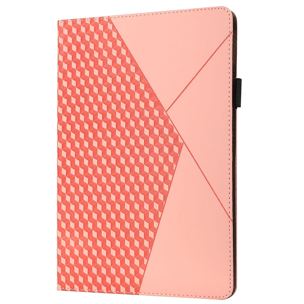 Multi-Color Rhombus Imprinting Skin-Touch PU Leather Tablet Protective Cover Case with Card Slots for Lenovo Tab M8 (FHD)/Tab M8 (2nd Gen) TB-8705F/8705X/8505X