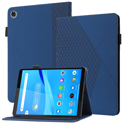 Multi-Color Rhombus Imprinting Skin-Touch PU Leather Tablet Protective Cover Case with Card Slots for Lenovo Tab M8 (FHD)/Tab M8 (2nd Gen) TB-8705F/8705X/8505X