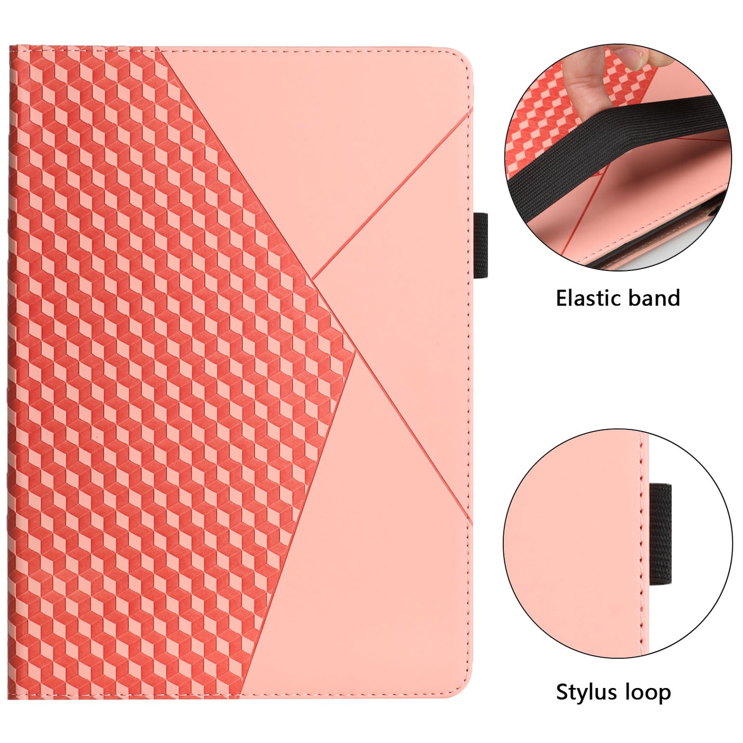 Rhombus Imprinting Scratch-Resistant Skin-Touch Leather + PU Tablet Protective Case Cover with Card Slots for Lenovo Tab P11 TB-J606F / Tab P11 5G