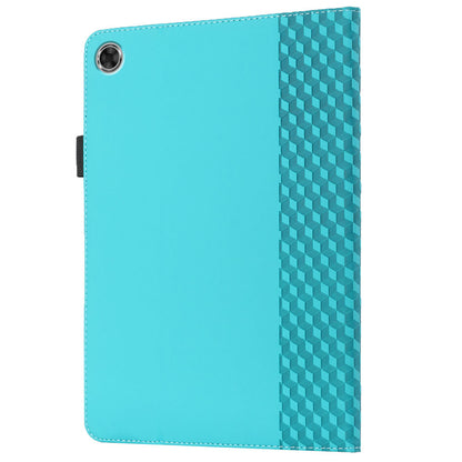 Drop-Proof Rhombus Imprinting Skin-Touch Leather + PU Tablet Protective Case Cover with Card Slots for Lenovo Tab M10 Plus TB-X606F