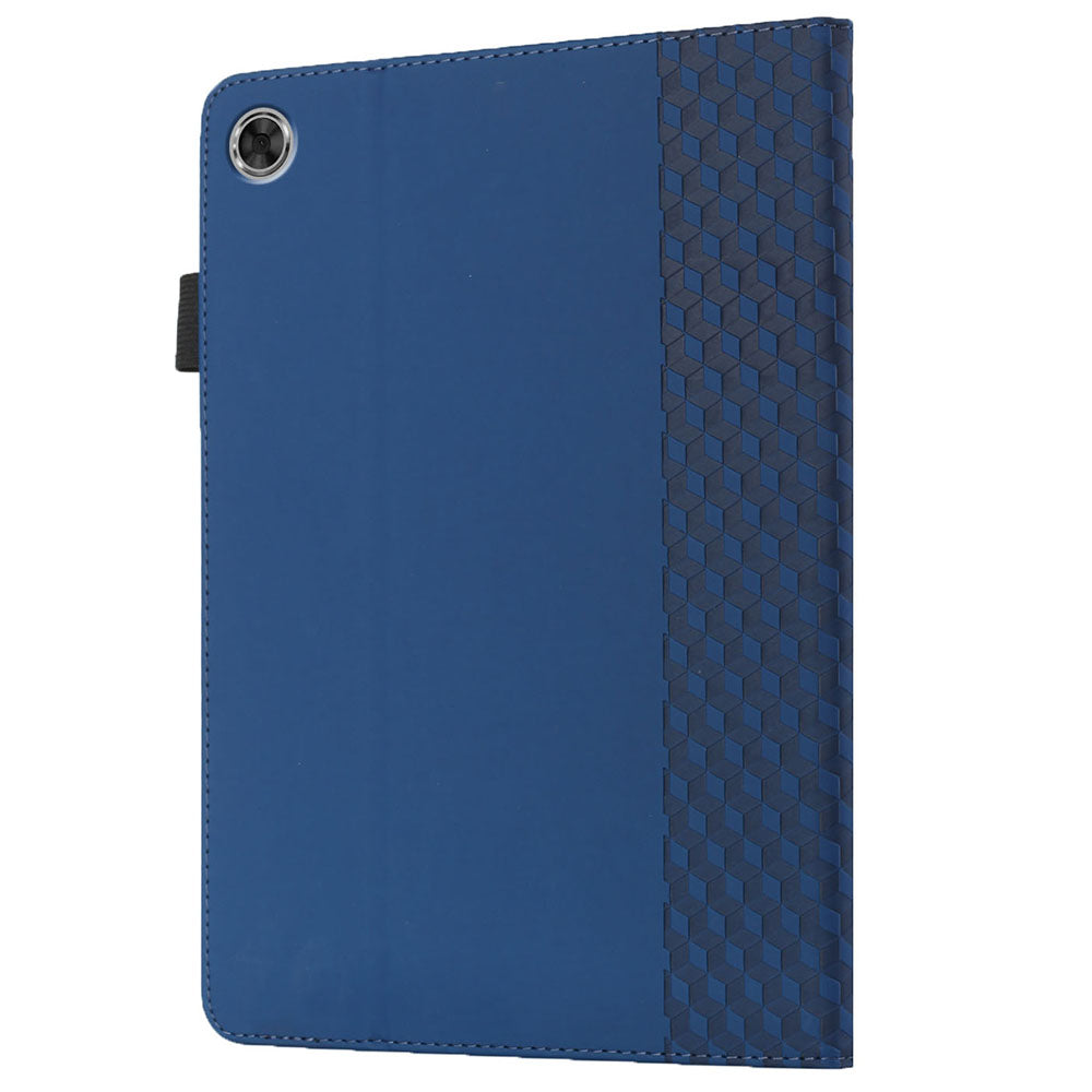 Drop-Proof Rhombus Imprinting Skin-Touch Leather + PU Tablet Protective Case Cover with Card Slots for Lenovo Tab M10 Plus TB-X606F