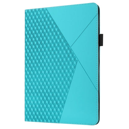 Rhombus Pattern Imprinting Skin-touch Feeling Leather Outer + PU Inner Card Slots Design Tablet Protective Case Cover for Lenovo Tab M10 HD Gen 2 TB-X306F/X306X