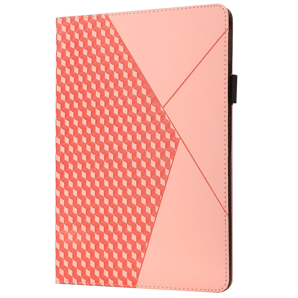 Rhombus Pattern Imprinting Skin-touch Feeling Leather Outer + PU Inner Card Slots Design Tablet Protective Case Cover for Lenovo Tab M10 HD Gen 2 TB-X306F/X306X