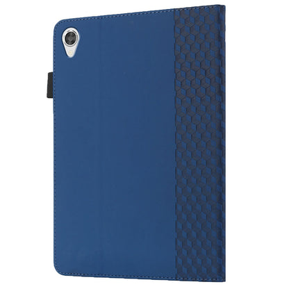 Rhombus Pattern Imprinting Skin-touch Feeling Leather Outer + PU Inner Card Slots Design Tablet Protective Case Cover for Lenovo Tab M10 HD Gen 2 TB-X306F/X306X