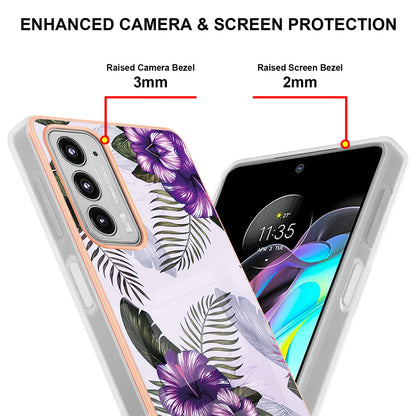 Marble Design Soft Flexible TPU IMD Anti-Scratch Shockproof Electroplating Phone Case for Motorola Edge 20