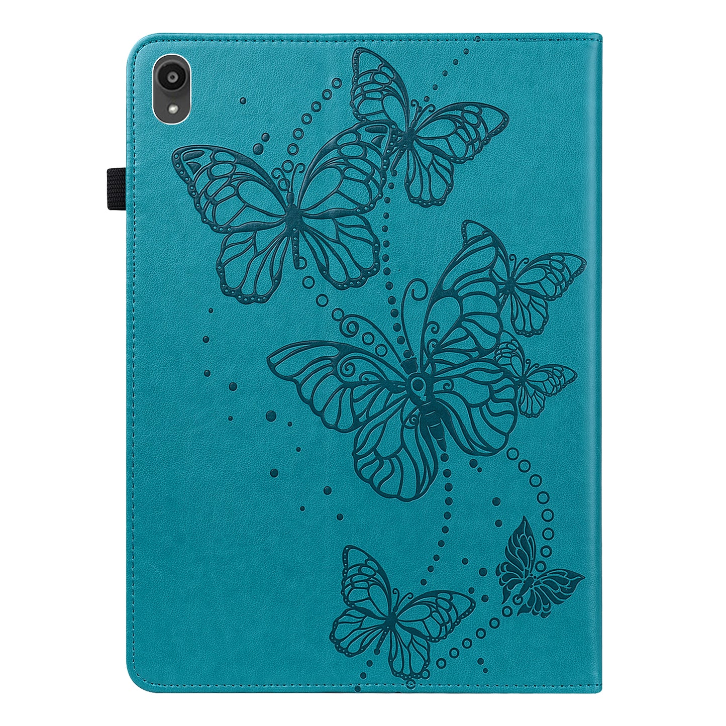 Butterfly Pattern Imprinting Folio Stand PU Leather Protective Case with Card Slots and Elastic Band for Lenovo Tab P11 TB-J606F / Tab P11 5G