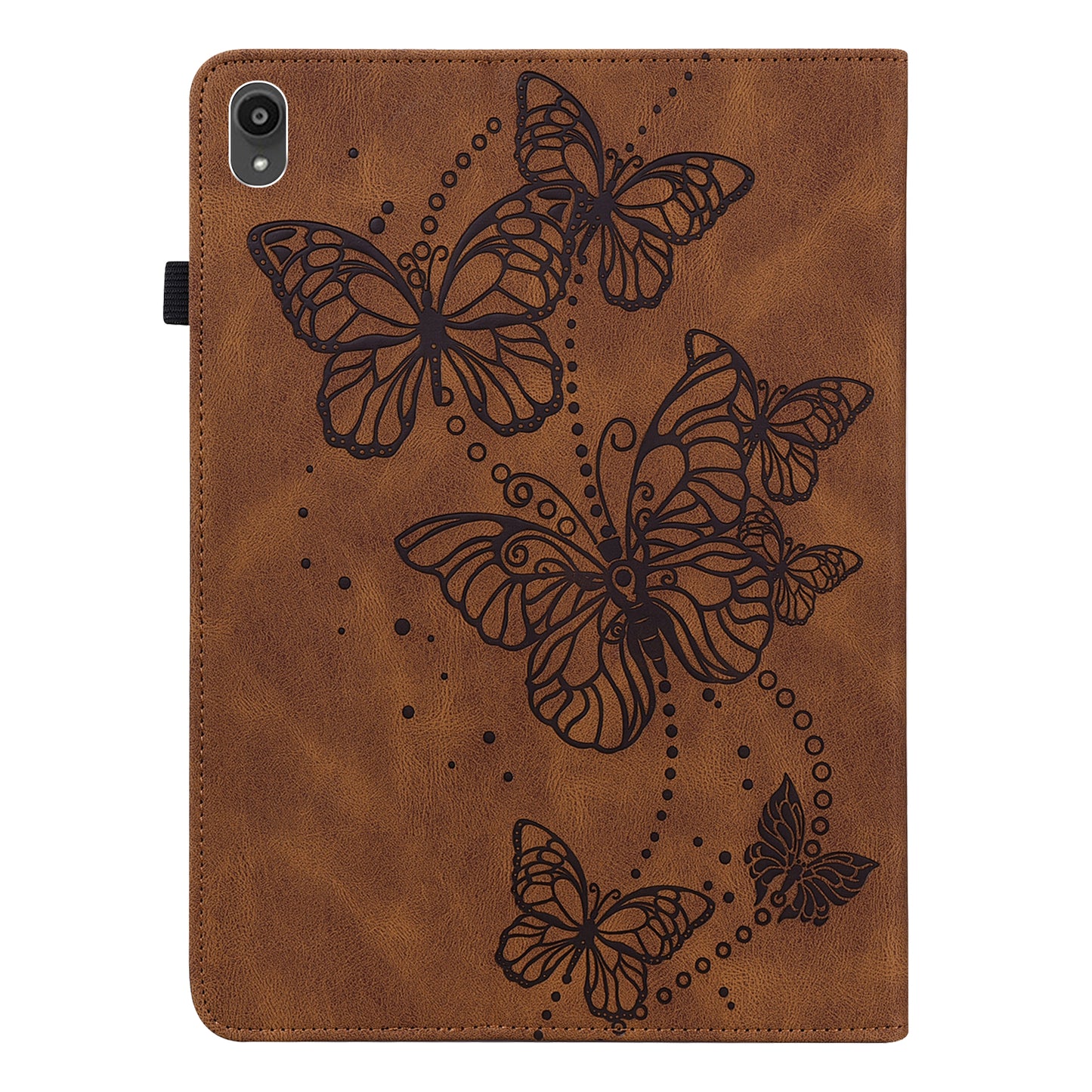 Butterfly Pattern Imprinting Folio Stand PU Leather Protective Case with Card Slots and Elastic Band for Lenovo Tab P11 TB-J606F / Tab P11 5G