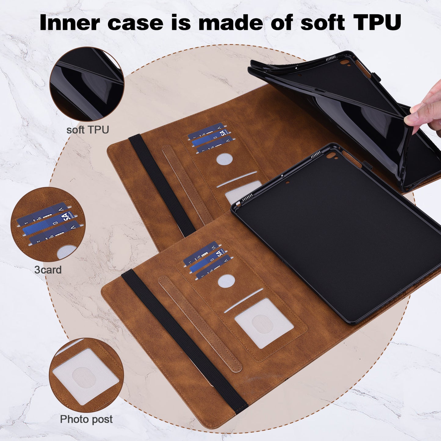 Butterfly Pattern Imprinting Folio Stand PU Leather Protective Case with Card Slots and Elastic Band for Lenovo Tab P11 TB-J606F / Tab P11 5G