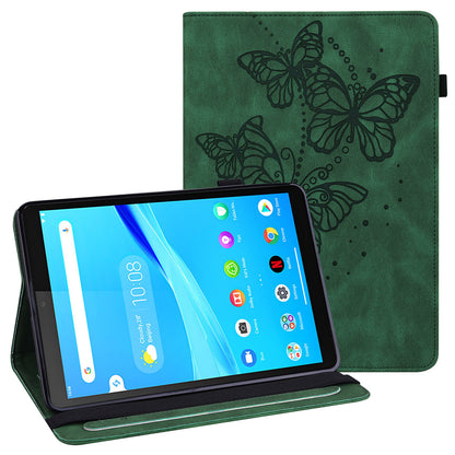 Butterflies Imprinted Elastic Strap Well-Protected Anti-Drop Tablet Case with Stand for Lenovo Tab M8/M8 (2nd Gen) TB-8505/TB-8705/TB-8506