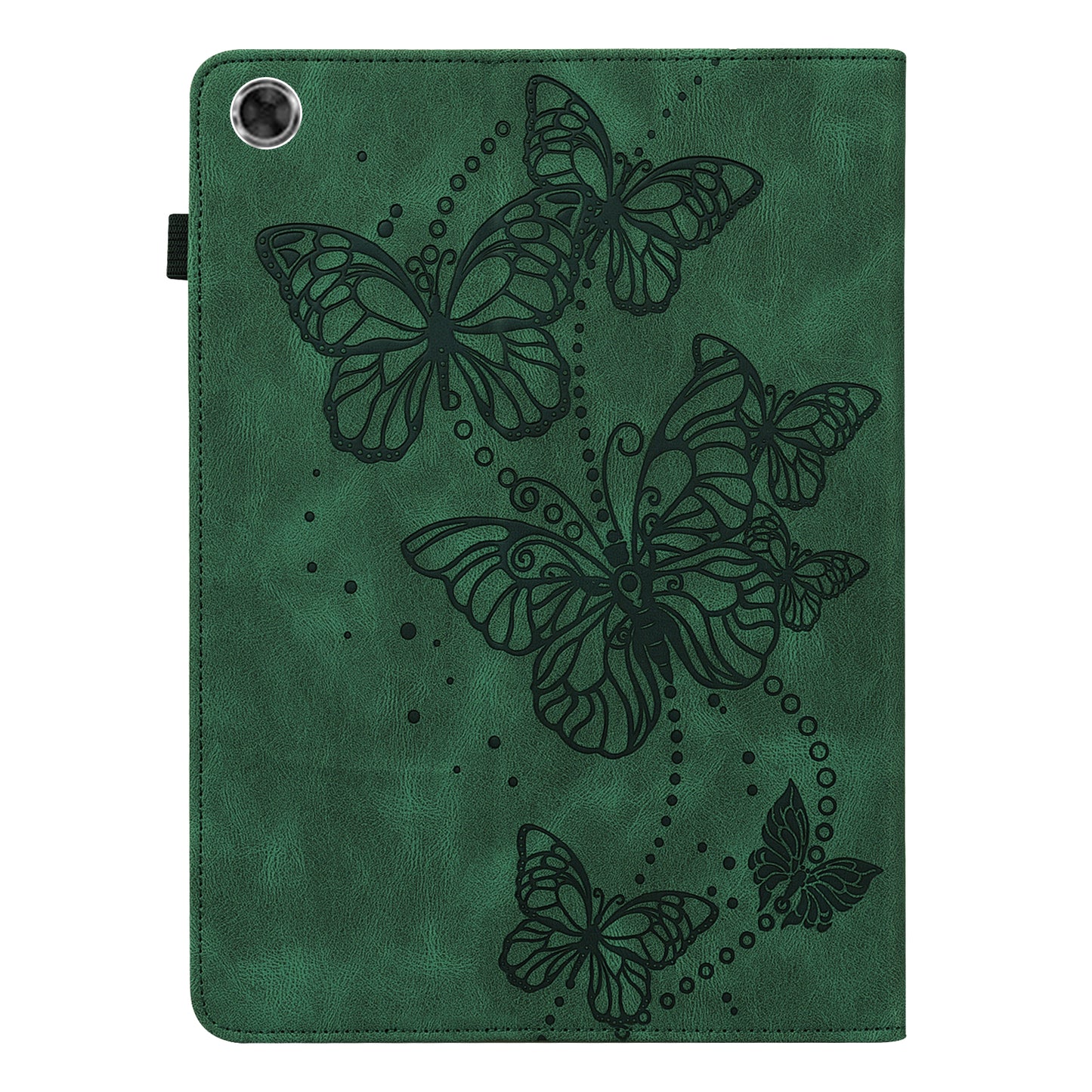 Butterflies Imprinted Elastic Strap Well-Protected Anti-Drop Tablet Case with Stand for Lenovo Tab M8/M8 (2nd Gen) TB-8505/TB-8705/TB-8506