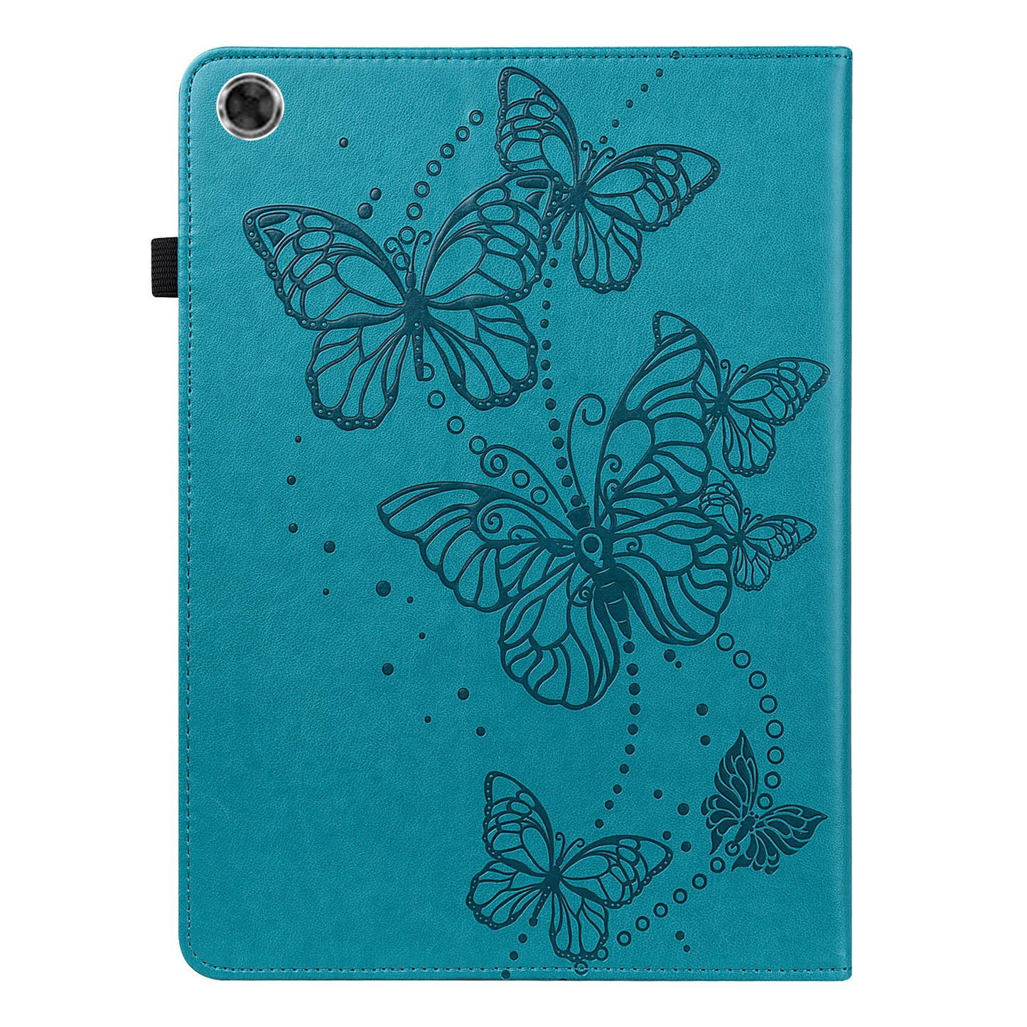 Butterflies Imprinted Elastic Strap Well-Protected Anti-Drop Tablet Case with Stand for Lenovo Tab M8/M8 (2nd Gen) TB-8505/TB-8705/TB-8506