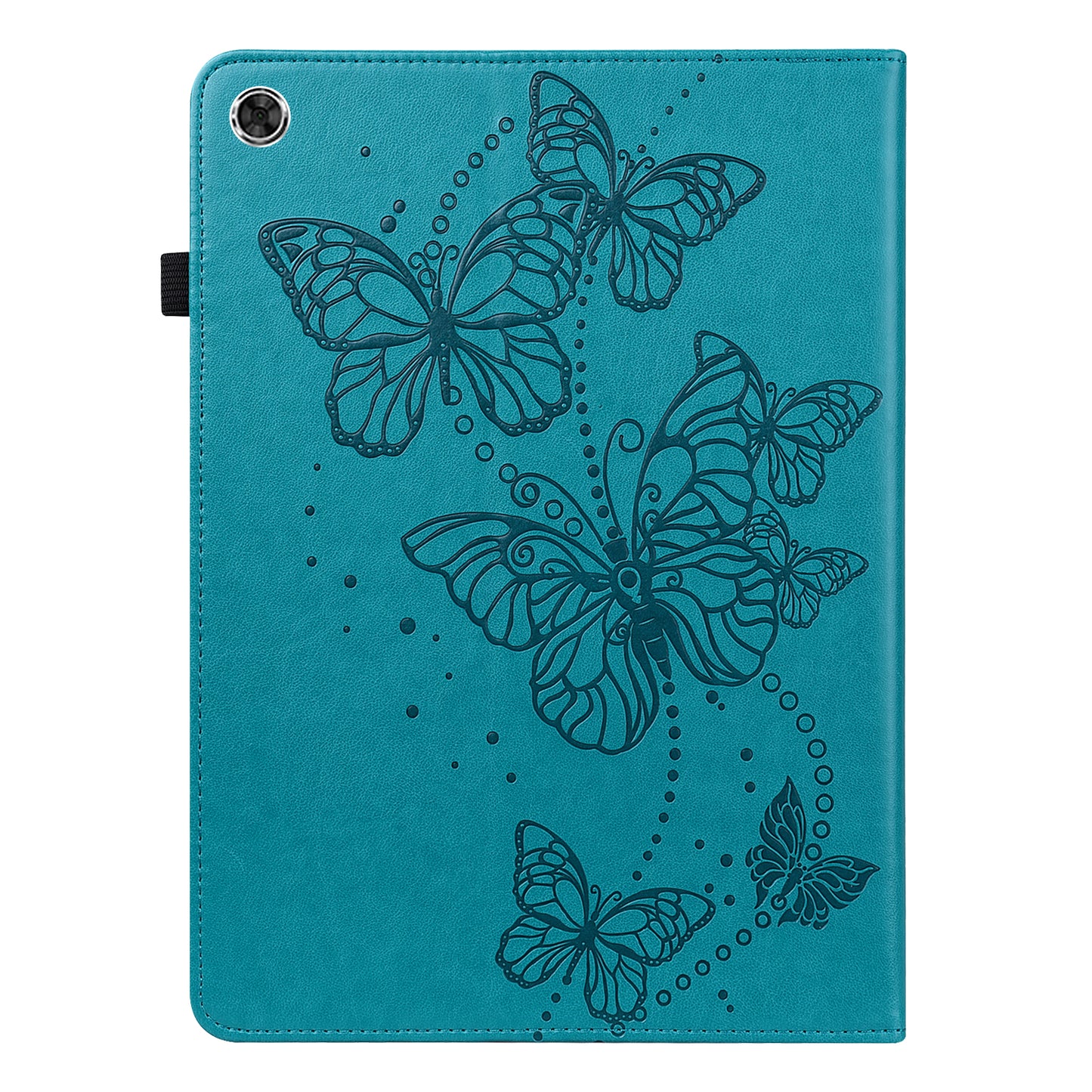 Card Slots Design PU Leather Butterfly Pattern Imprinting Folio Stand Protective Case with Elastic Band for Lenovo M10 FHD Plus / Tab M10 Plus TB-X606F/TB-606X 10.3 inch