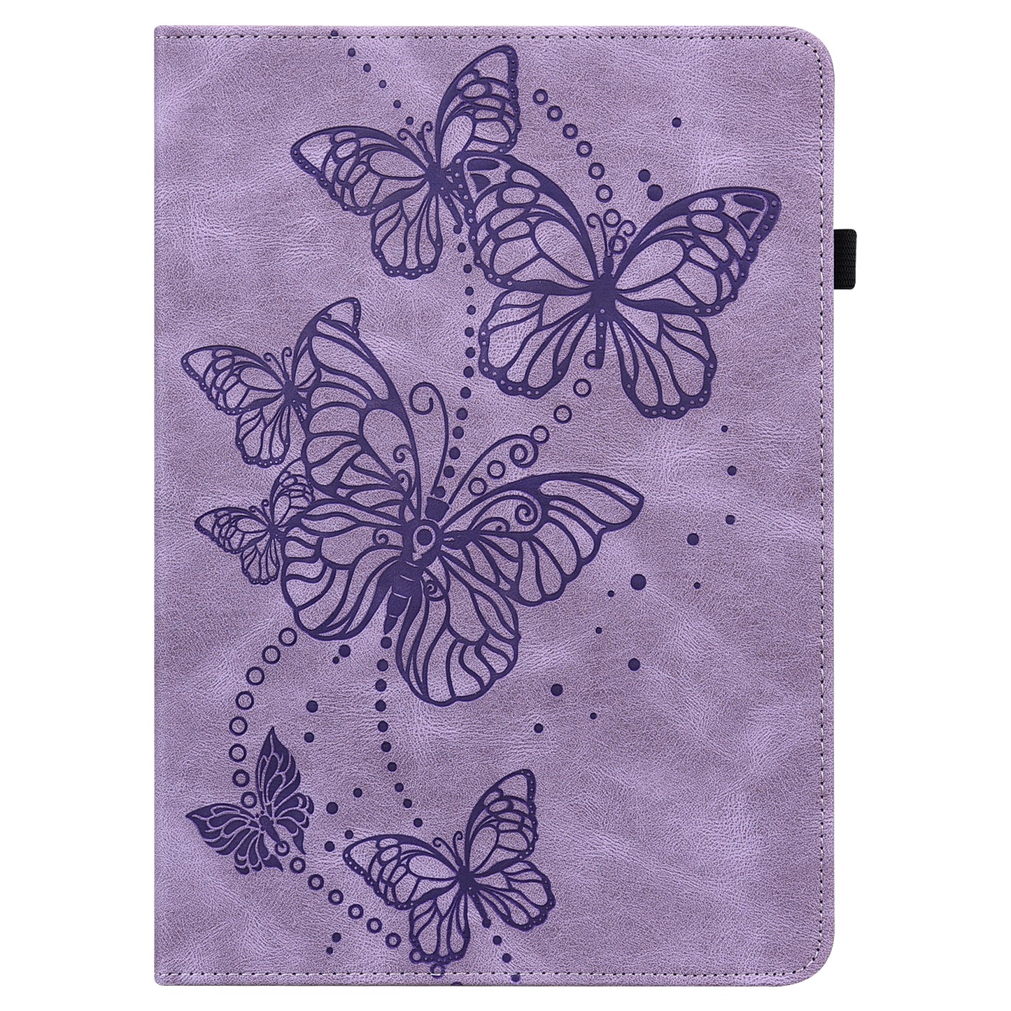 Imprinted Butterfly Pattern PU Leather Folio Stand Case with Card Holders and Elastic Band for Lenovo Tab M10 HD Gen 2 TB-X306X