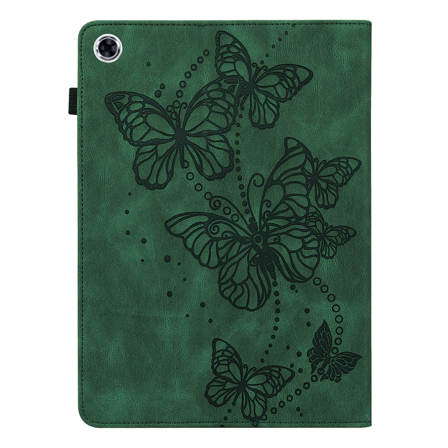 Imprinted Butterfly Pattern PU Leather Folio Stand Case with Card Holders and Elastic Band for Lenovo Tab M10 HD Gen 2 TB-X306X