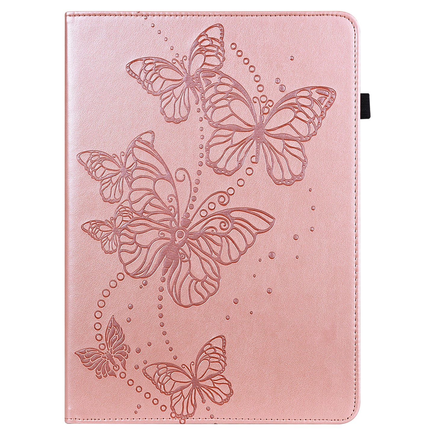 Imprinted Butterfly Pattern PU Leather Folio Stand Case with Card Holders and Elastic Band for Lenovo Tab M10 HD Gen 2 TB-X306X