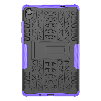 Tire Texture Hard PC Back Soft TPU Rugged Protective Phone Case with Kickstand for Lenovo Tab M8 (HD) 8505 / Tab M8 (3rd Gen) 8506