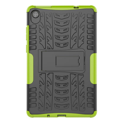 Tire Texture Hard PC Back Soft TPU Rugged Protective Phone Case with Kickstand for Lenovo Tab M8 (HD) 8505 / Tab M8 (3rd Gen) 8506