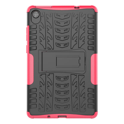 Tire Texture Hard PC Back Soft TPU Rugged Protective Phone Case with Kickstand for Lenovo Tab M8 (HD) 8505 / Tab M8 (3rd Gen) 8506