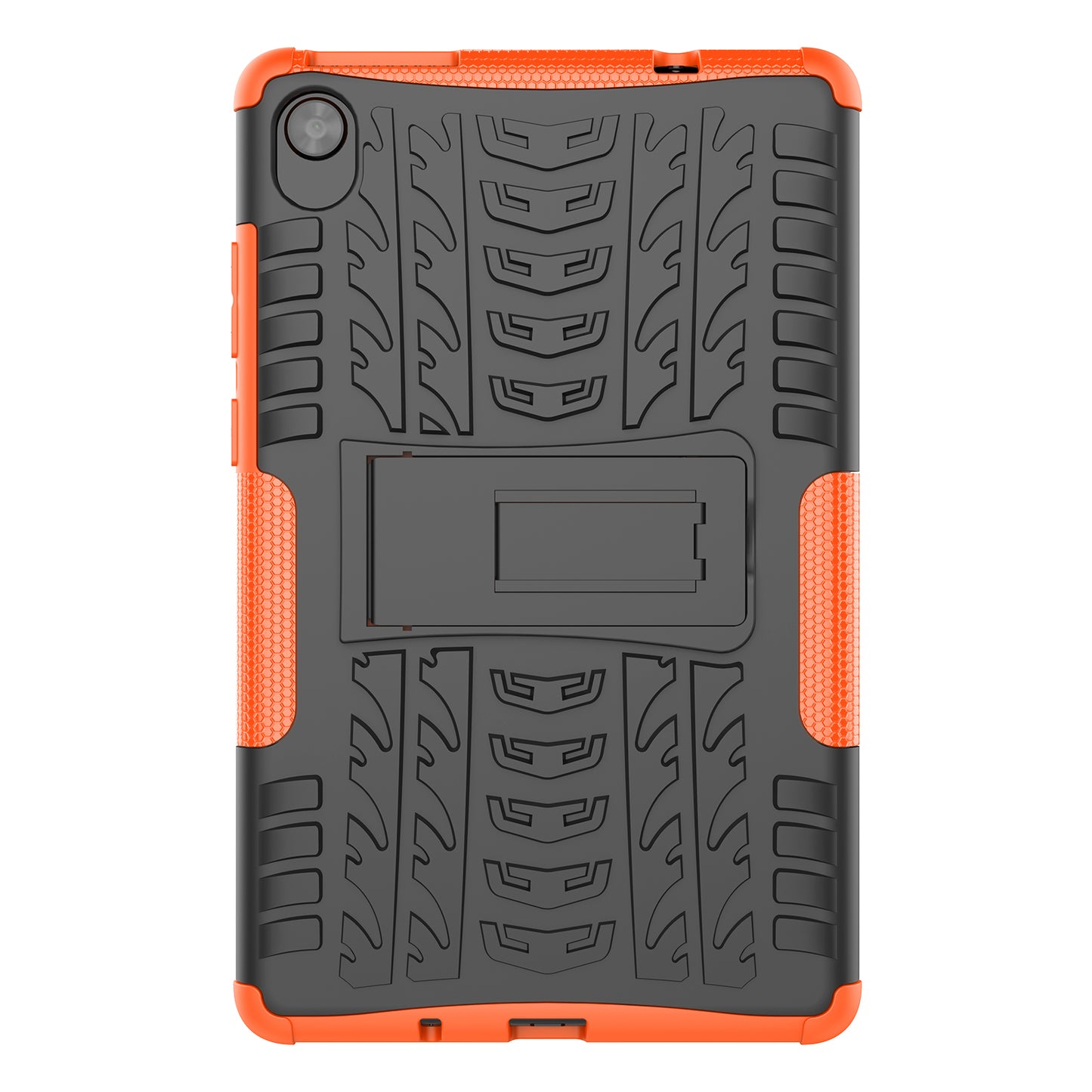 Tire Texture Hard PC Back Soft TPU Rugged Protective Phone Case with Kickstand for Lenovo Tab M8 (HD) 8505 / Tab M8 (3rd Gen) 8506