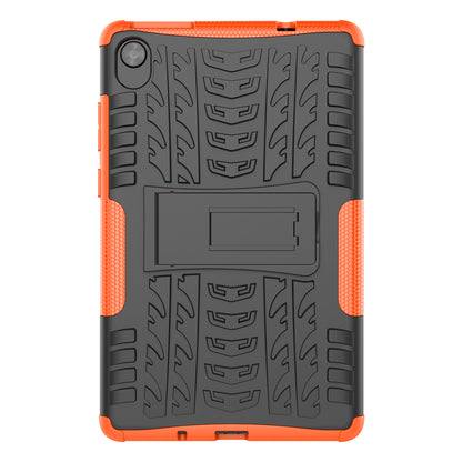 Tire Texture Hard PC Back Soft TPU Rugged Protective Phone Case with Kickstand for Lenovo Tab M8 (HD) 8505 / Tab M8 (3rd Gen) 8506