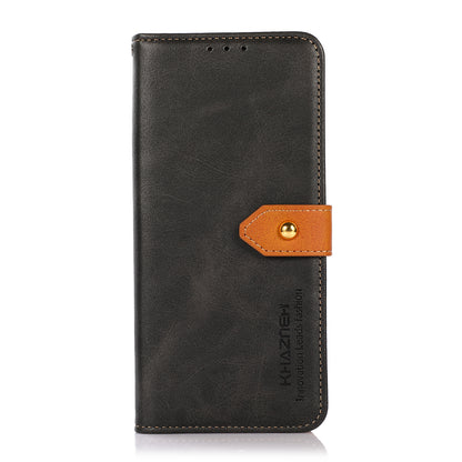 KHAZNEH PU Leather Flip Folio Stand Wallet Phone Case with Magnetic Golden Clasp for Motorola G Pure