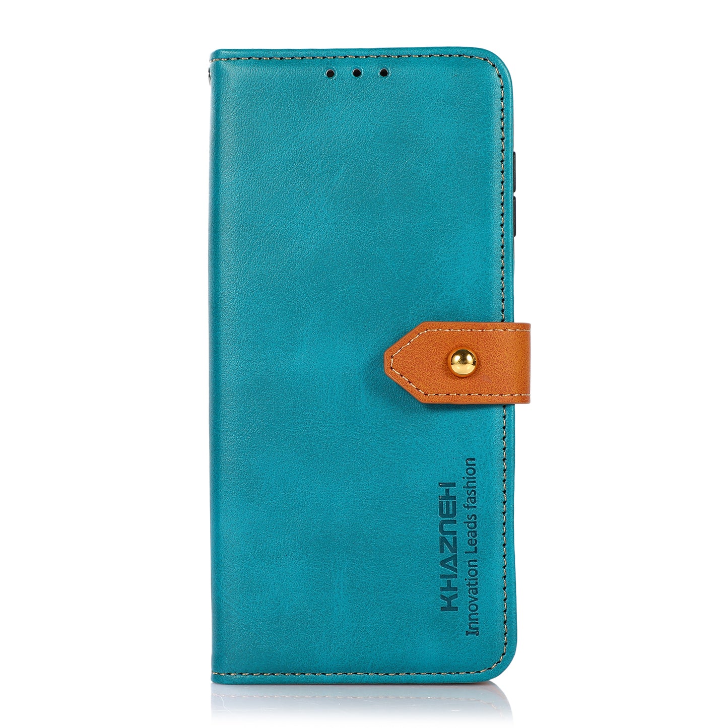 KHAZNEH PU Leather Flip Folio Stand Wallet Phone Case with Magnetic Golden Clasp for Motorola G Pure