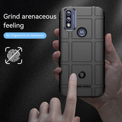 Shock-Absorbing Rugged Square Grid Design Thickened TPU Protective Cover for Motorola G Pure