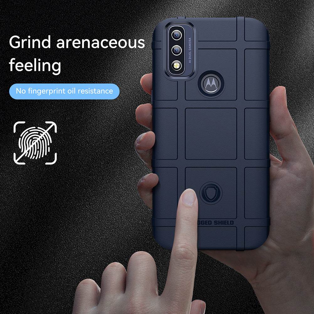 Shock-Absorbing Rugged Square Grid Design Thickened TPU Protective Cover for Motorola G Pure