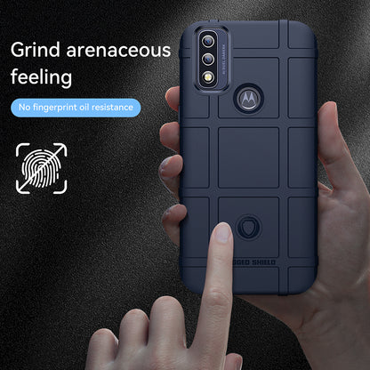 Shock-Absorbing Rugged Square Grid Design Thickened TPU Protective Cover for Motorola G Pure