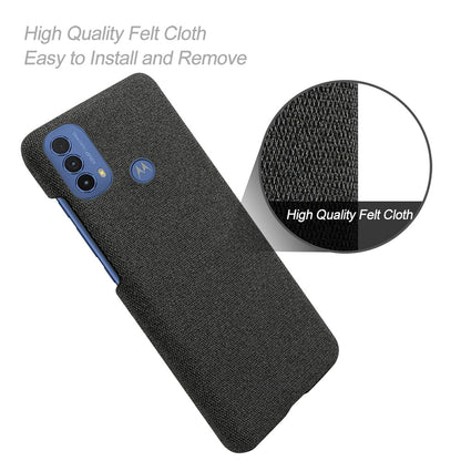 KSQ Camera Protection Fast Heat-Dissipate Incomplete Coverage Cloth + PC Back Phone Case for Motorola Moto E20/E30/E40