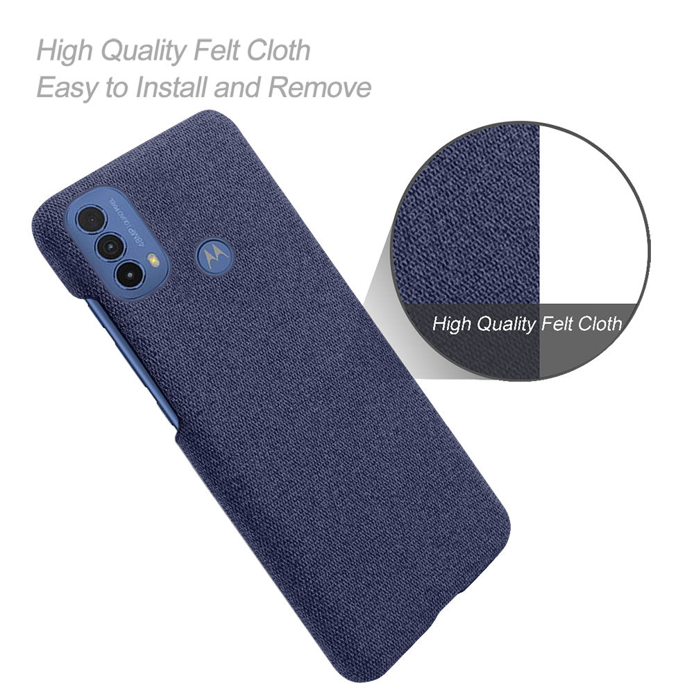 KSQ Camera Protection Fast Heat-Dissipate Incomplete Coverage Cloth + PC Back Phone Case for Motorola Moto E20/E30/E40