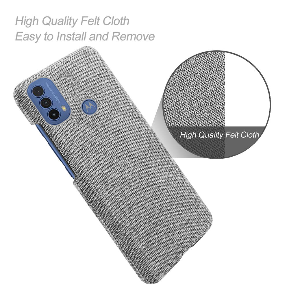 KSQ Camera Protection Fast Heat-Dissipate Incomplete Coverage Cloth + PC Back Phone Case for Motorola Moto E20/E30/E40