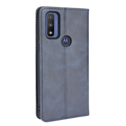 Anti-Drop Scratch Resistant Retro Textured Surface Phone Leather Case Wallet Stand Cover for Motorola G Pure