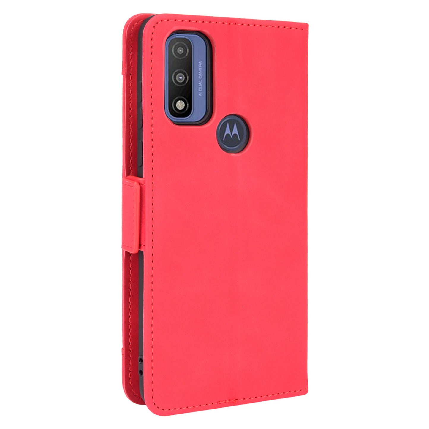 Multiple Card Slot Design PU Leather Wallet Stand Full-Protection Phone Cover Shell for Motorola G Pure