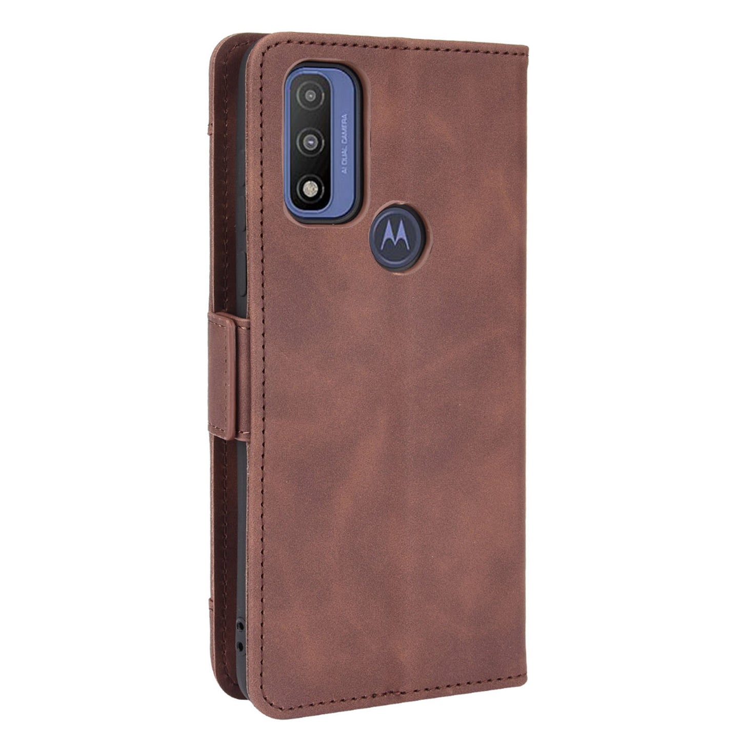 Multiple Card Slot Design PU Leather Wallet Stand Full-Protection Phone Cover Shell for Motorola G Pure