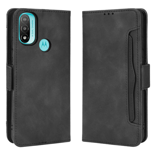 Scratch Resistant Flip Phone Case Multiple Card Slot Design PU Leather Wallet Cover Protector for Motorola Moto E20