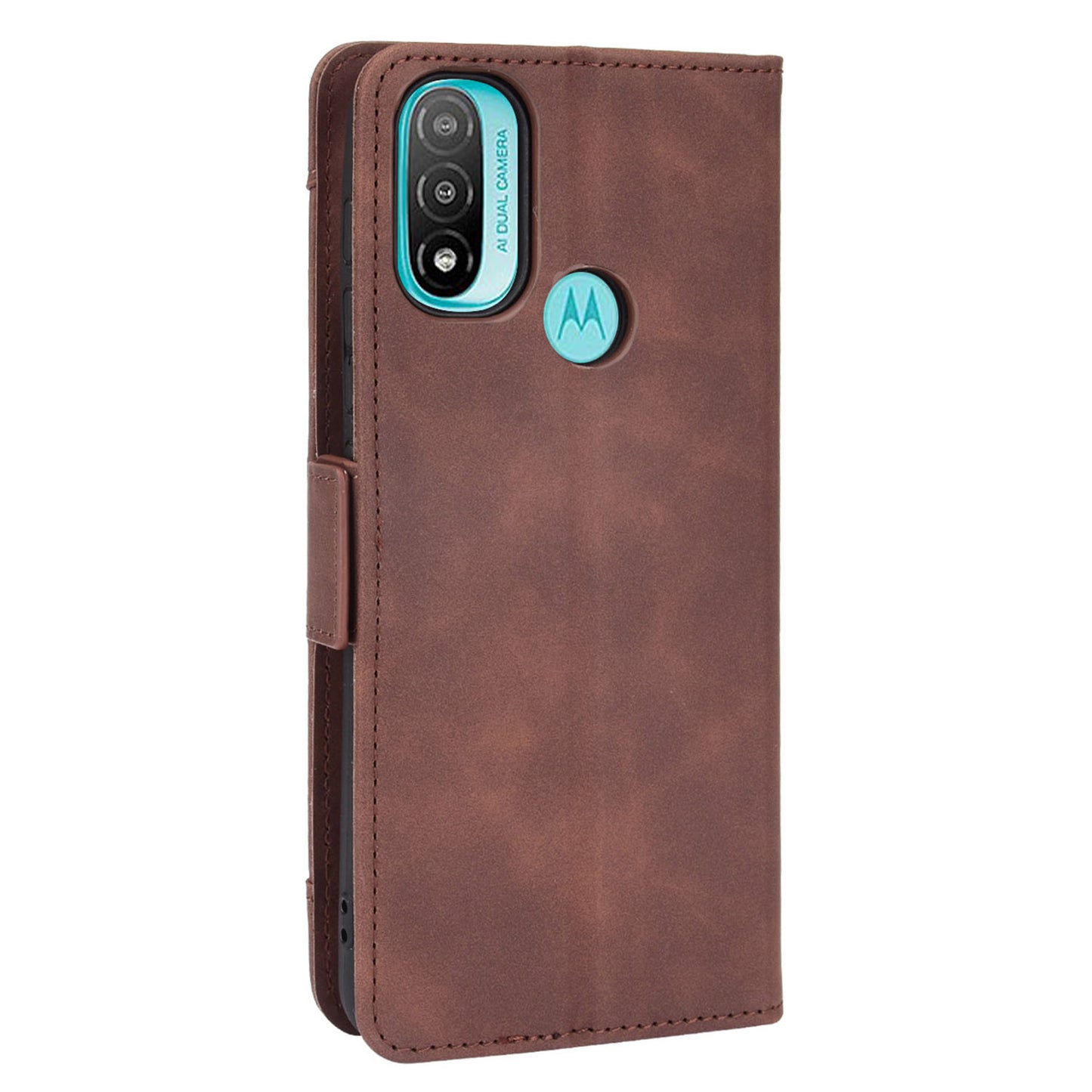 Scratch Resistant Flip Phone Case Multiple Card Slot Design PU Leather Wallet Cover Protector for Motorola Moto E20