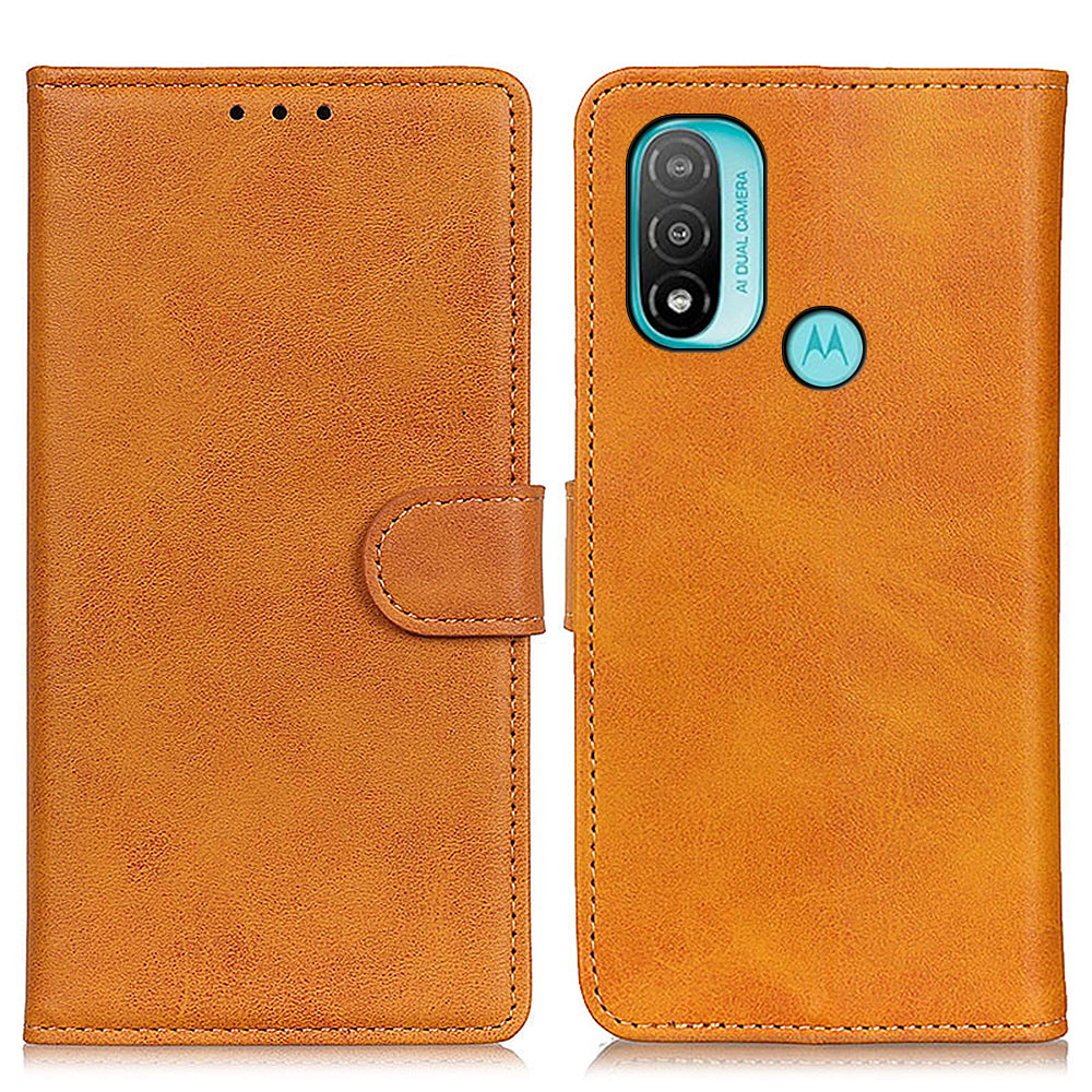 PU Leather and TPU Wallet Stand Book Design Flip Magnetic Folio Shockproof Phone Cover for Motorola Moto E40/E20