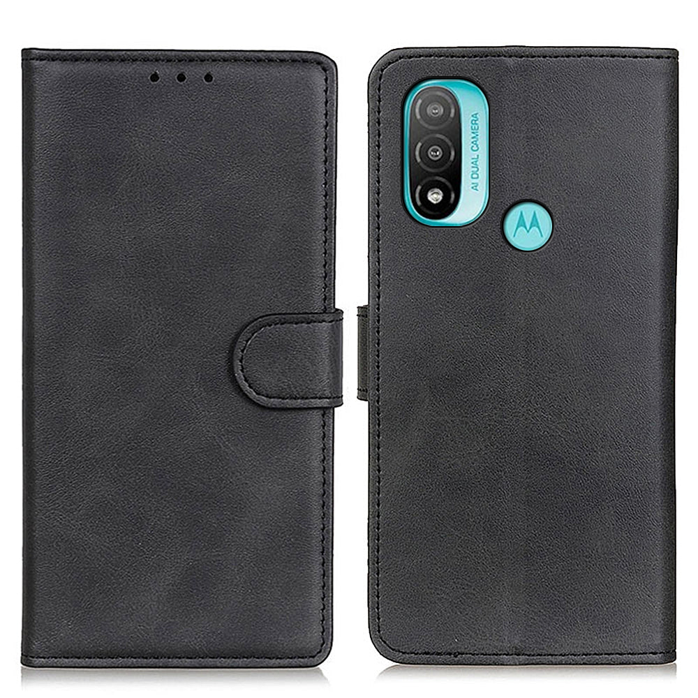 PU Leather and TPU Wallet Stand Book Design Flip Magnetic Folio Shockproof Phone Cover for Motorola Moto E40/E20