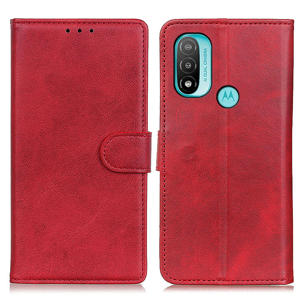 PU Leather and TPU Wallet Stand Book Design Flip Magnetic Folio Shockproof Phone Cover for Motorola Moto E40/E20