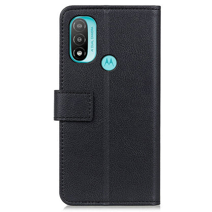 KHAZNEH PU Leather Wallet Stand Magnetic Closure Shockproof Flip Cover for Motorola Moto E20 / E30 / E40