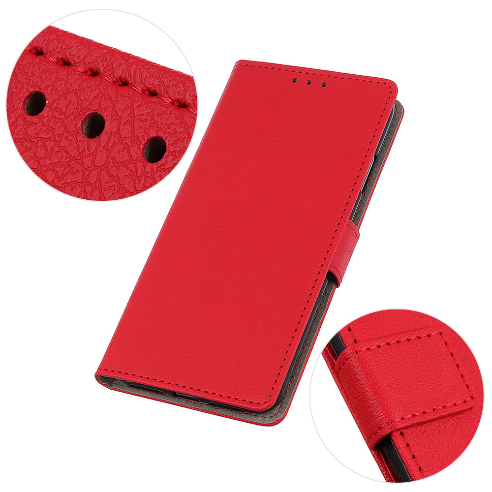 KHAZNEH PU Leather Wallet Stand Magnetic Closure Shockproof Flip Cover for Motorola Moto E20 / E30 / E40