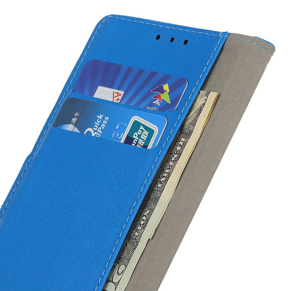 KHAZNEH PU Leather Wallet Stand Magnetic Closure Shockproof Flip Cover for Motorola Moto E20 / E30 / E40