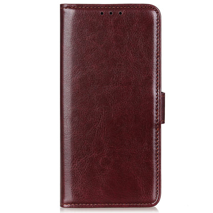 Stand Feature Crazy Horse Texture PU Leather TPU Inner Shell Flip Folio Wallet Phone Cover for Motorola Moto E20 / E30 / E40