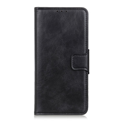 Dual-Sided Magnetic Clasp Crazy Horse Texture Scratch-resistant Wallet PU Leather Phone Cover with Stand for Motorola Moto E20/E30/E40