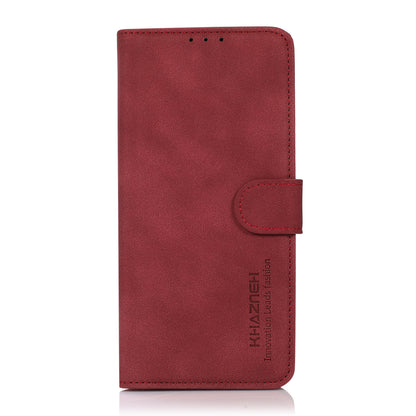 KHAZNEH Smooth Textured PU Leather Flip Folio Wallet Stand Protective Case for Motorola Moto E20 / E30 / E40