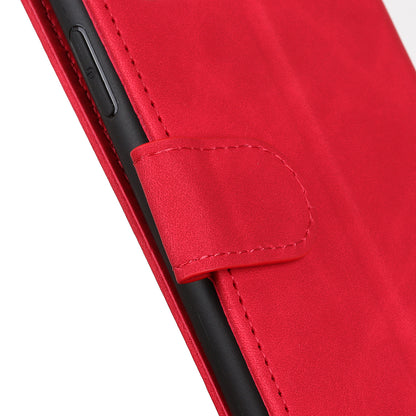 KHAZNEH Hands-Free Stand Vintage PU Leather Wallet Magnetic Closure Shockproof Flip Folio Case for Motorola Moto E20 / E30 / E40