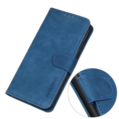 KHAZNEH Hands-Free Stand Vintage PU Leather Wallet Magnetic Closure Shockproof Flip Folio Case for Motorola Moto E20 / E30 / E40